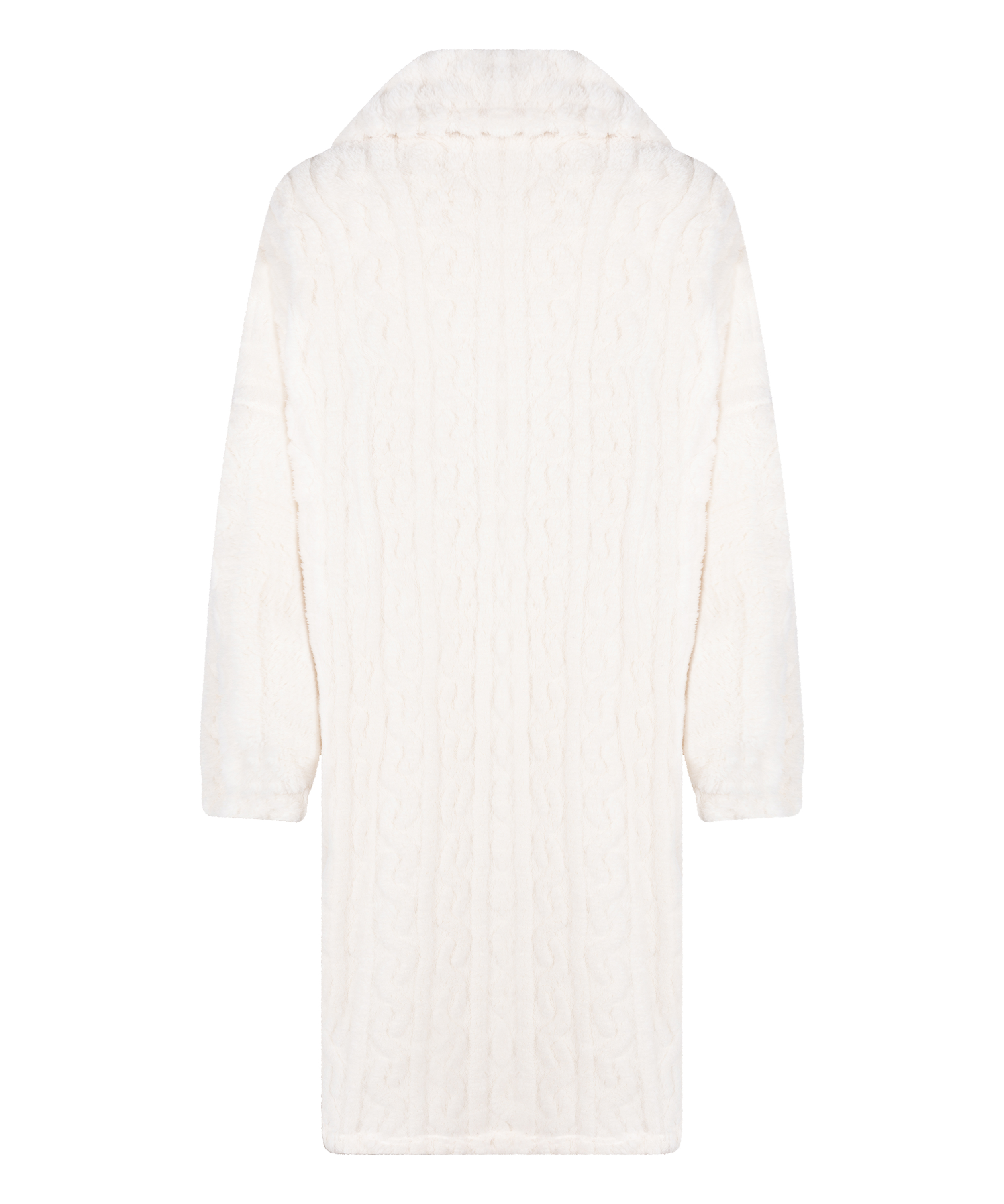 Poncho Cable Fleece, White, main