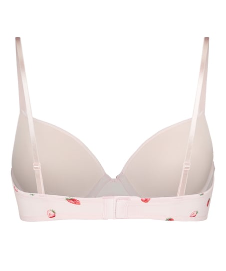 Plunge Padded Underwired Bra, Pink