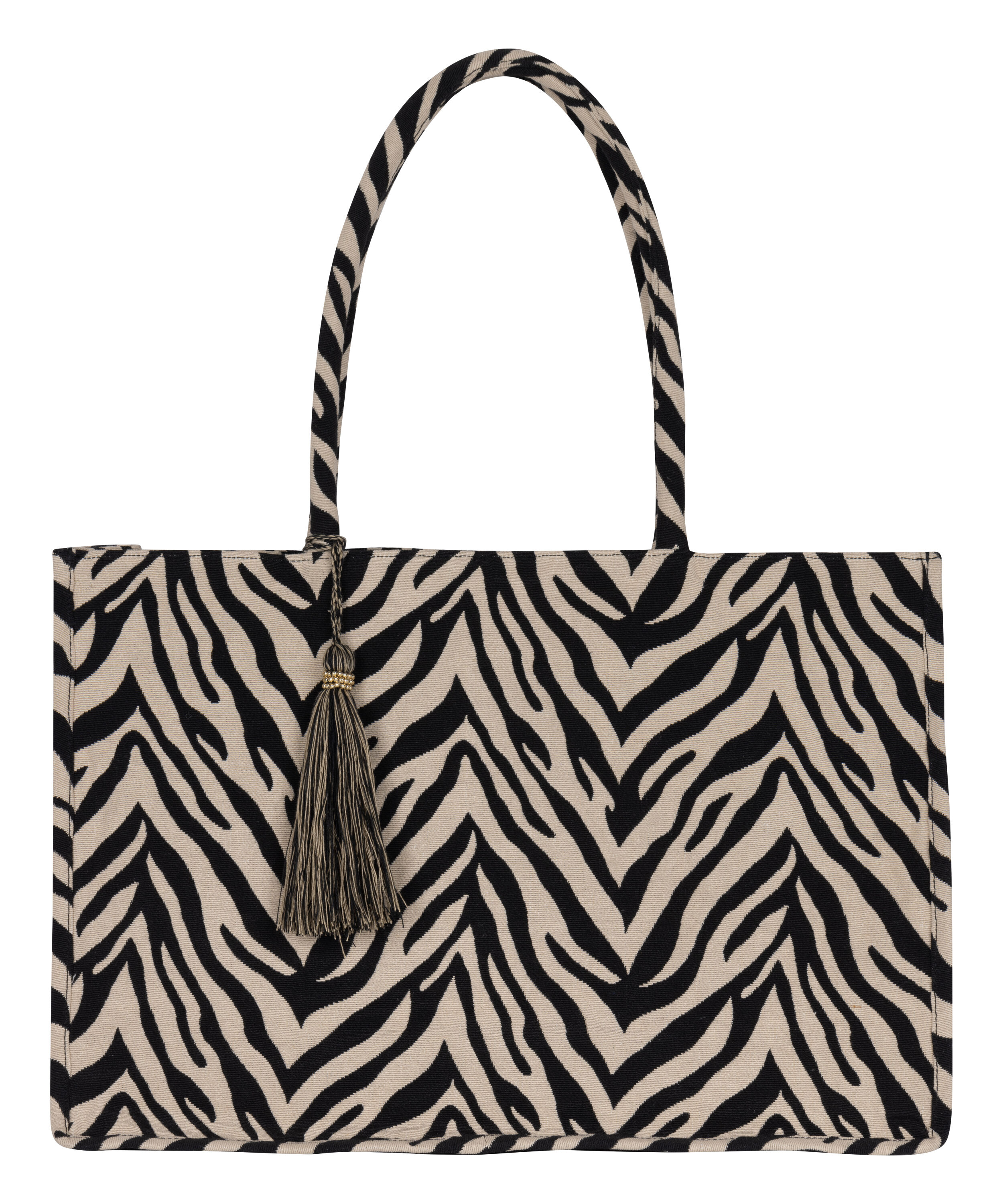 Tote Bag Zebra, Black