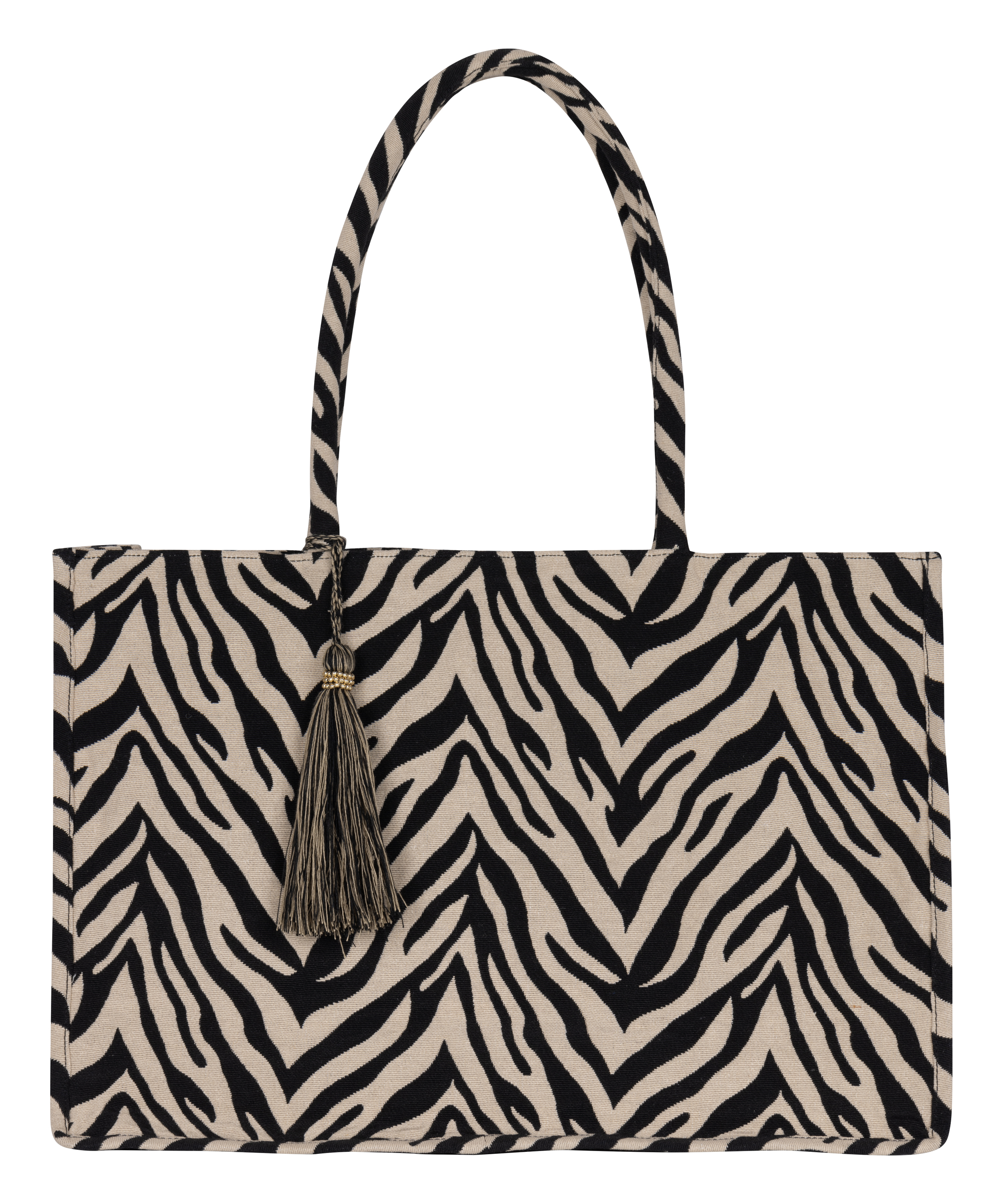 Tote Bag Zebra, Black, main
