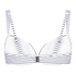 Padded Underwired Bikini Top Stripes, White