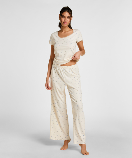 Daisy Pyjama Shirt, White