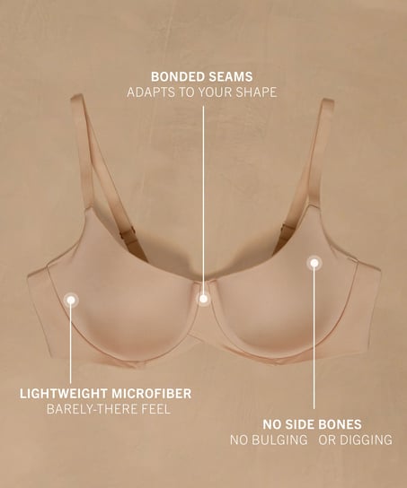 Smooth Padded Underwired Bra, Beige