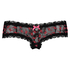 V-shaped Brazilian knickers mesh, Black