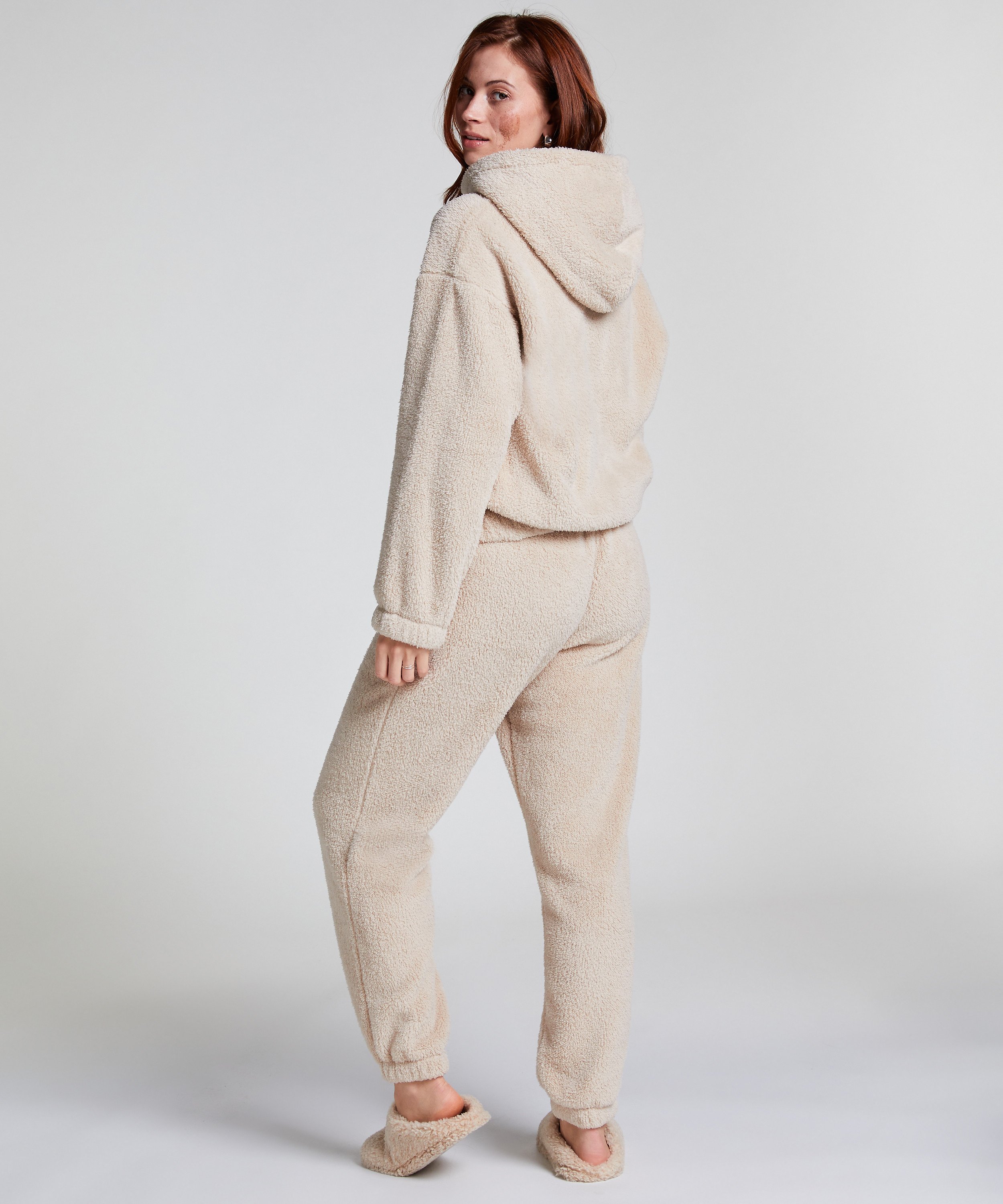 Snuggle Hoodie Fleece, Beige, main