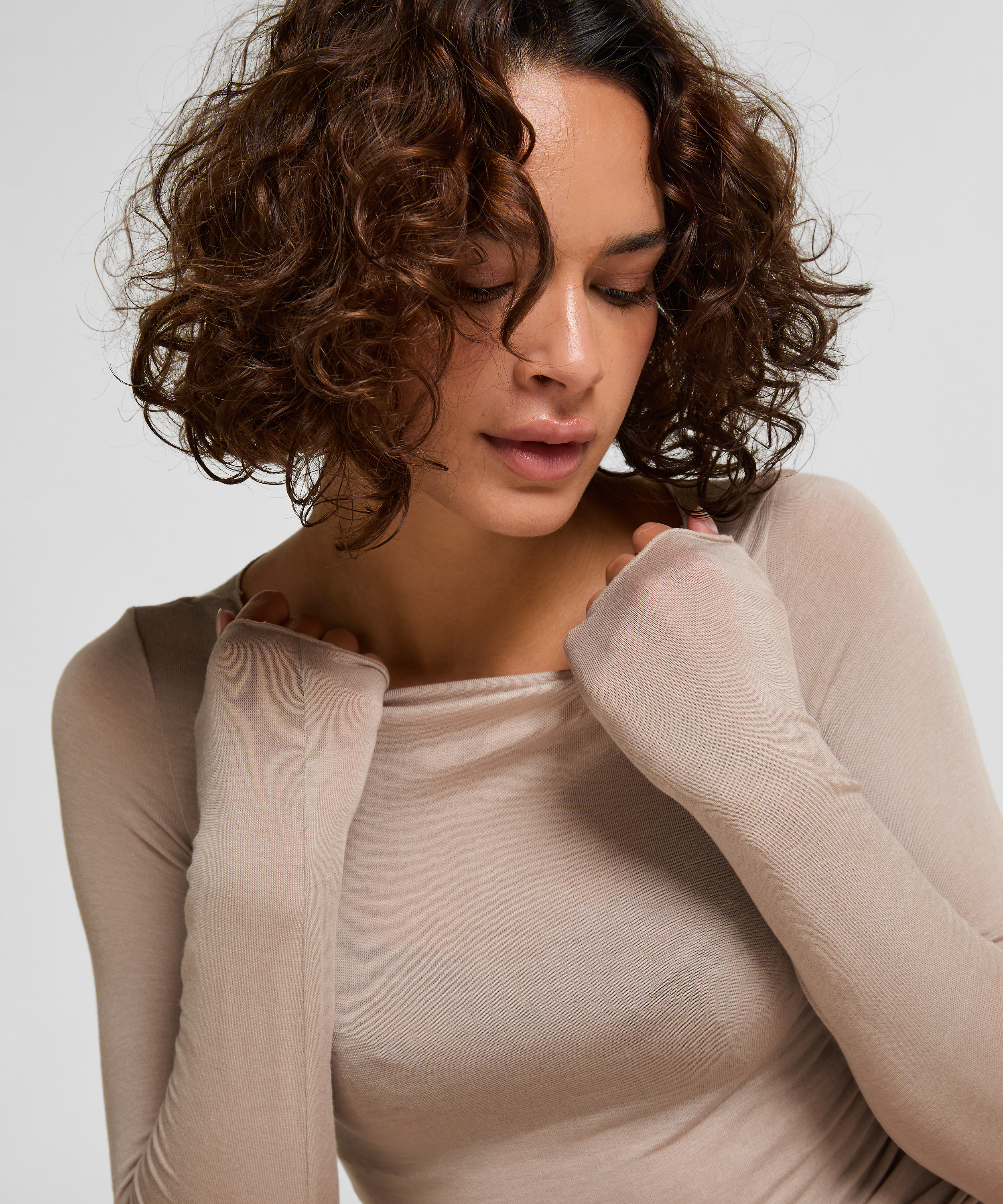 super soft Boatneck Shirt with Cashmere, Gray, main