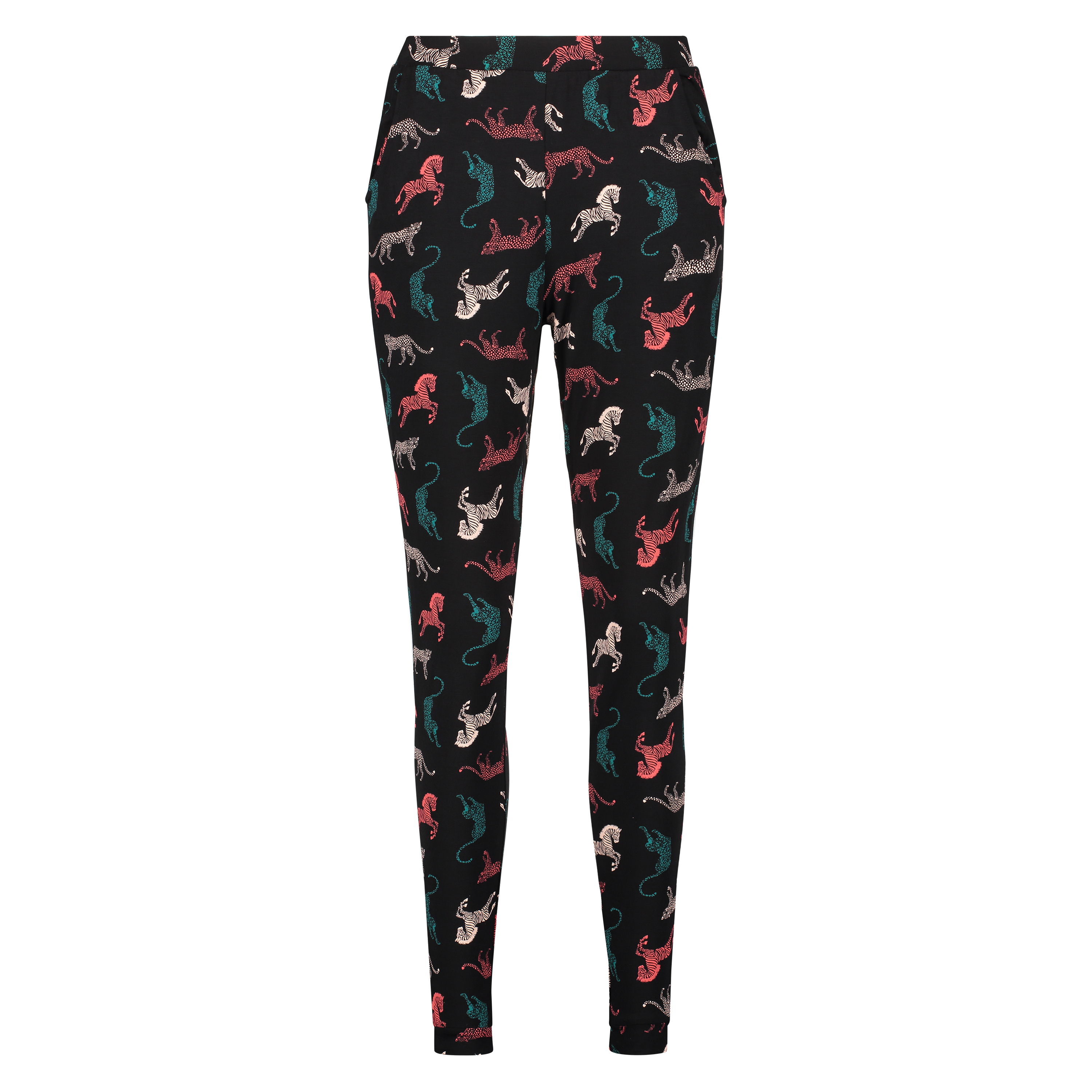 Jersey pyjama pants, Black, main