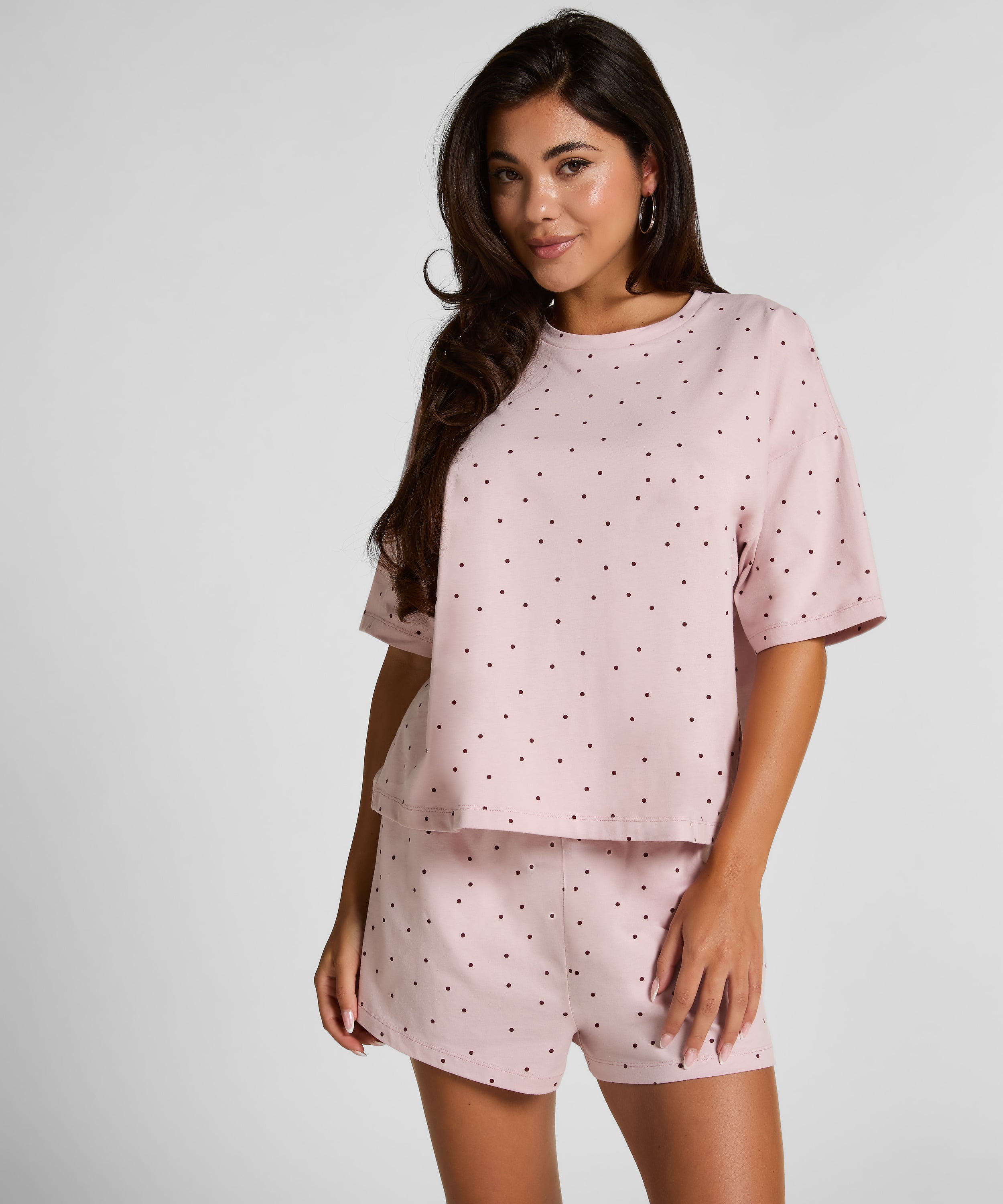 Pyjama Set Cotton Jersey Short, Purple, main