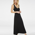 Long slip dress Modal lace, Black