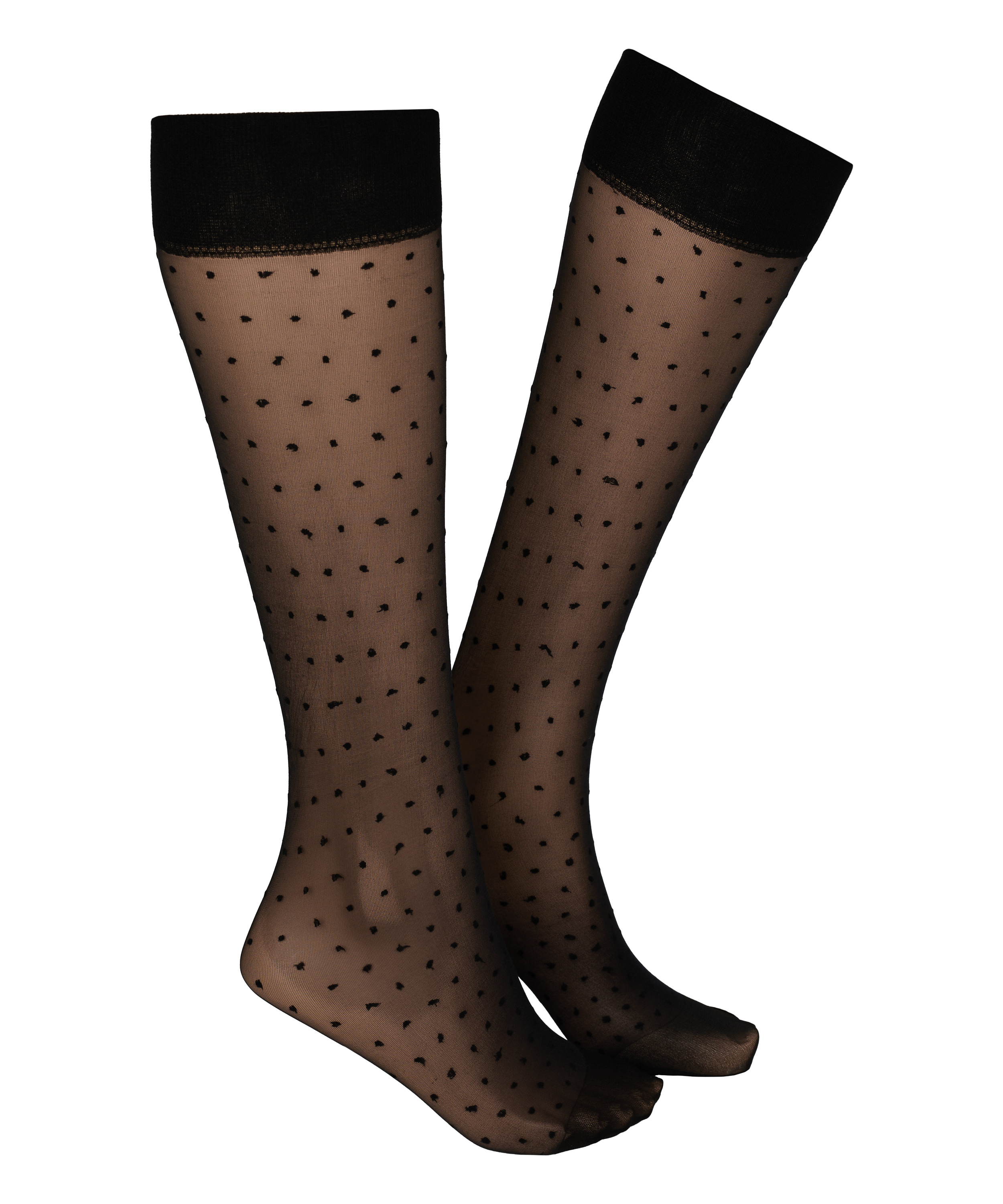 Sheer Socks Dots, Black, main