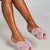 Fake Fur Sliders, Purple