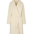 Fleece Bathrobe, White