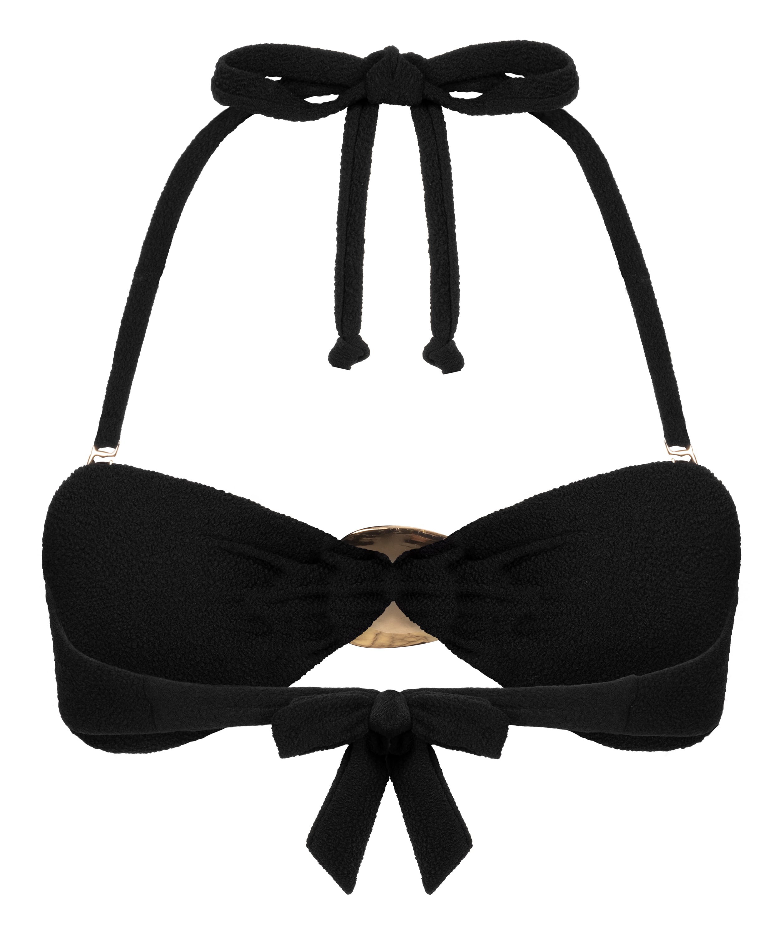 Cabo Bandeau Bikini Top, Black, main