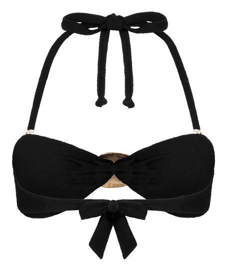 Cabo Bandeau Bikini Top, Black