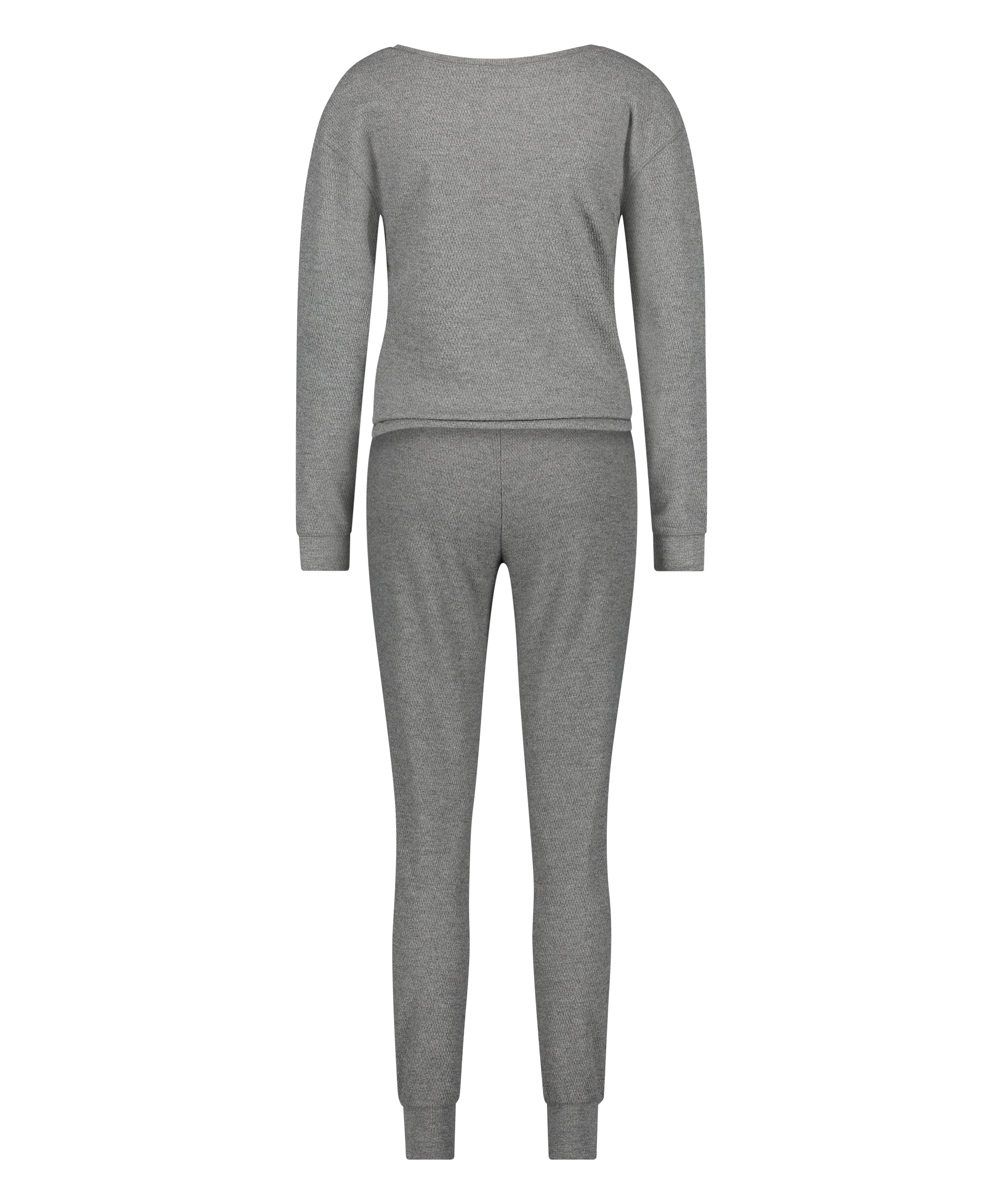 Waffle pyjama set, Gray, main