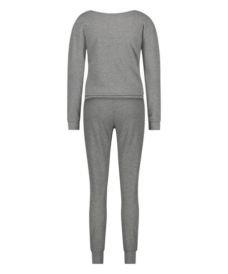 Waffle pyjama set, Gray