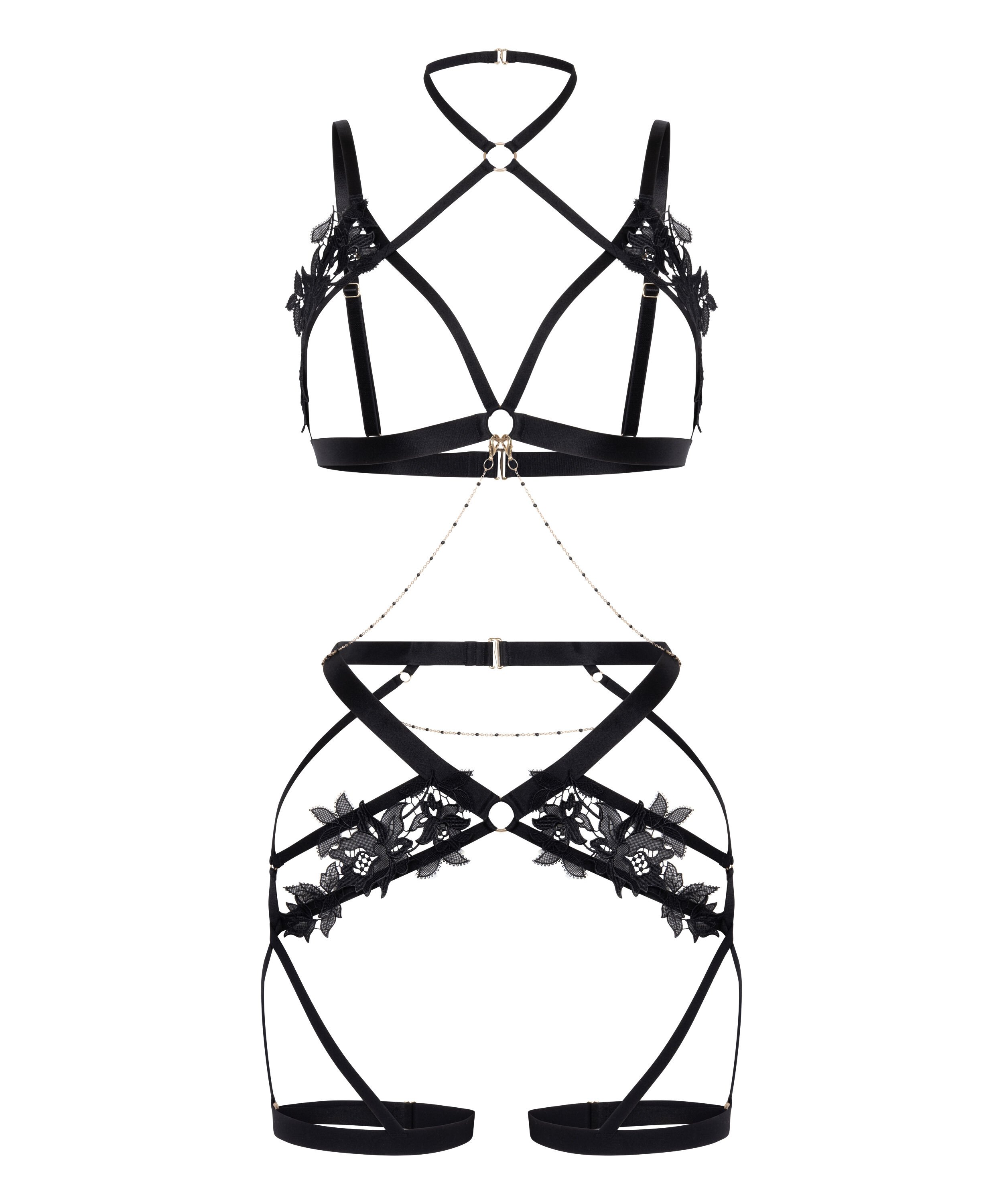 Applique Harness, Black