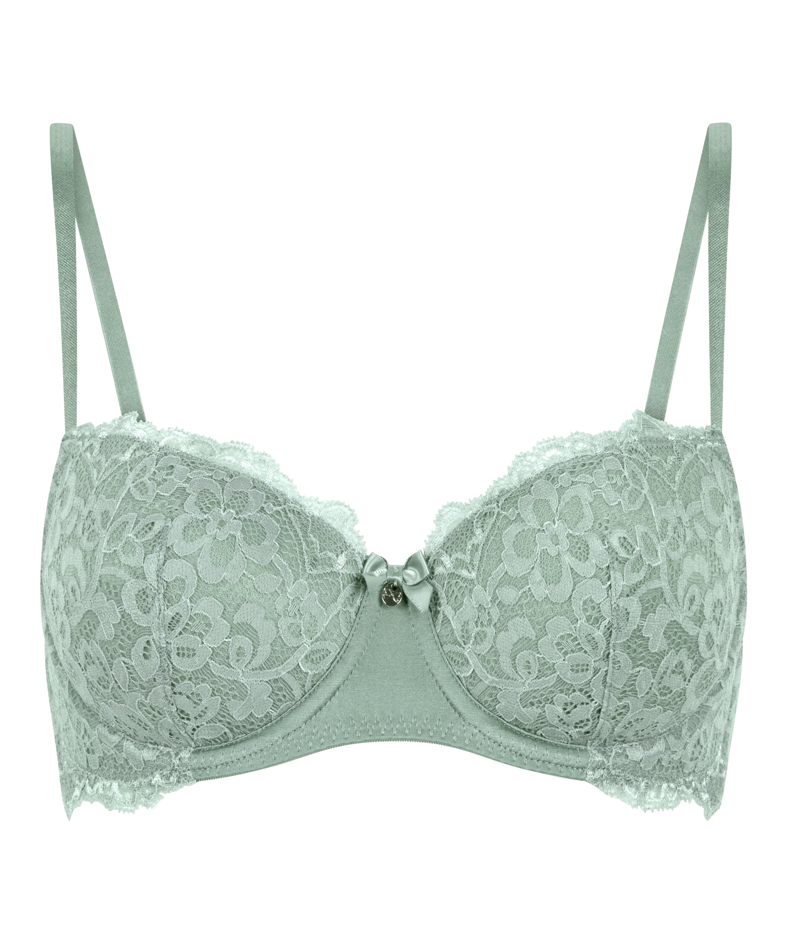 Marine Padded Underwired Bra, Green, main