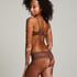 V-shaped Brazilian knickers mesh, Brown