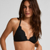 Whitney Triangle Bralette, Black