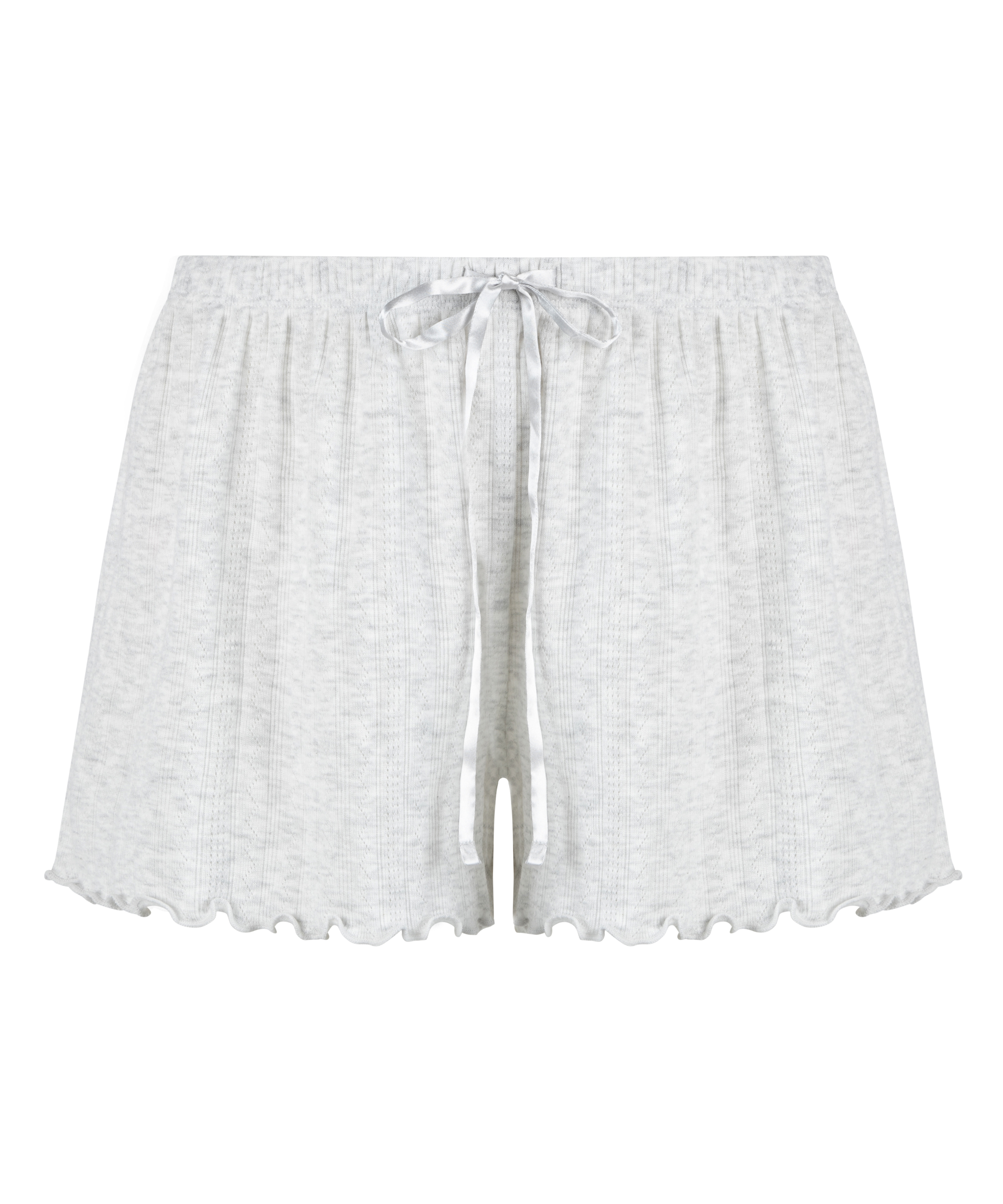 Pointelle Pyjama Shorts, Beige, main
