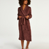 Long Fleece Bathrobe, Purple
