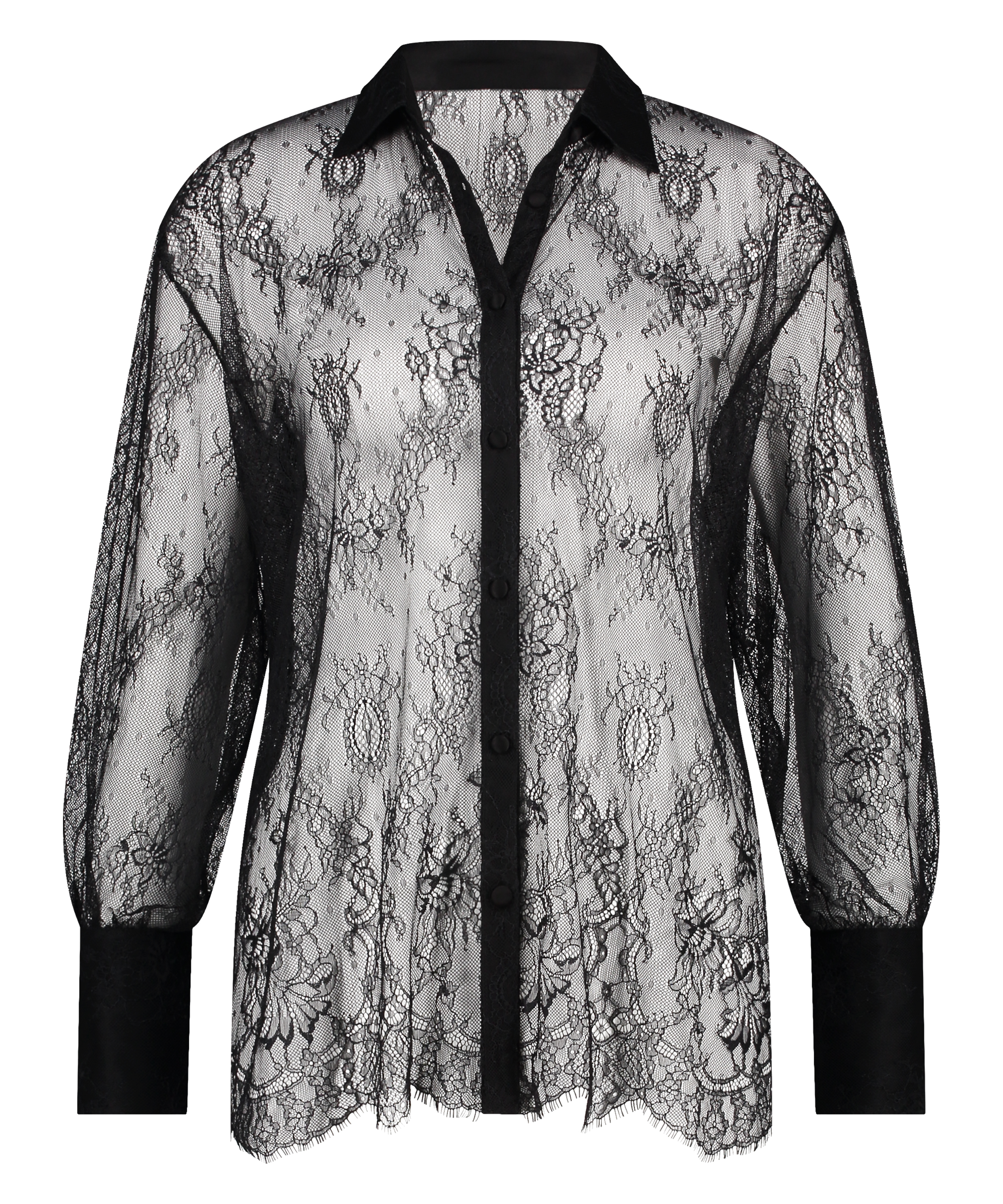 Camille Lace Top, Black, main