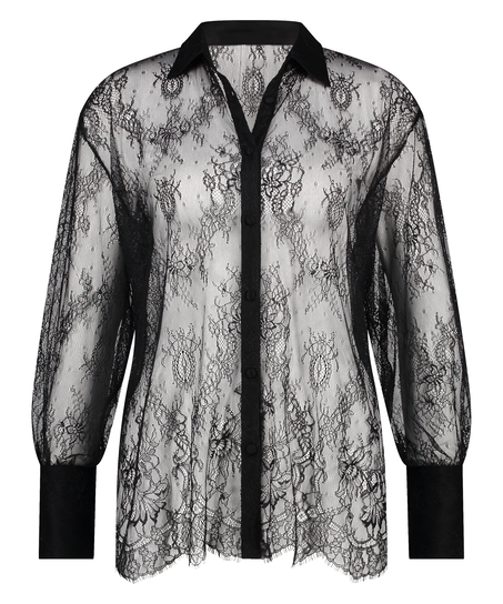 Camille Lace Top, Black