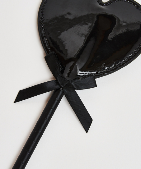Leather-look private whip, Black