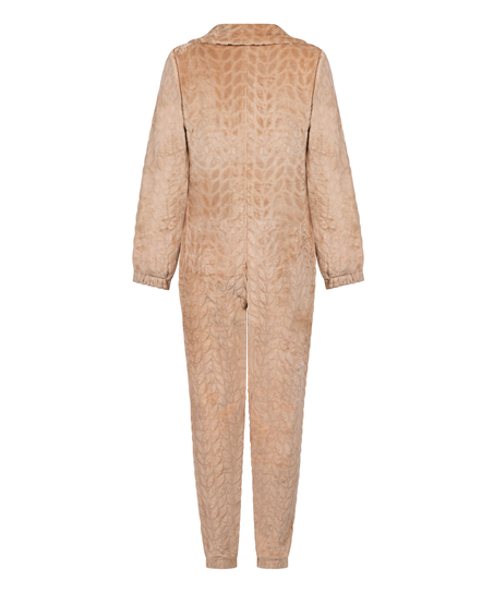 Onesie Cable Zip Up, Beige