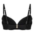 Luxe Padded Underwired Bikini Top, Black