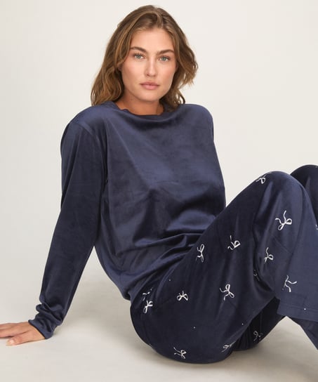 Pyjama Set Velours, Blue