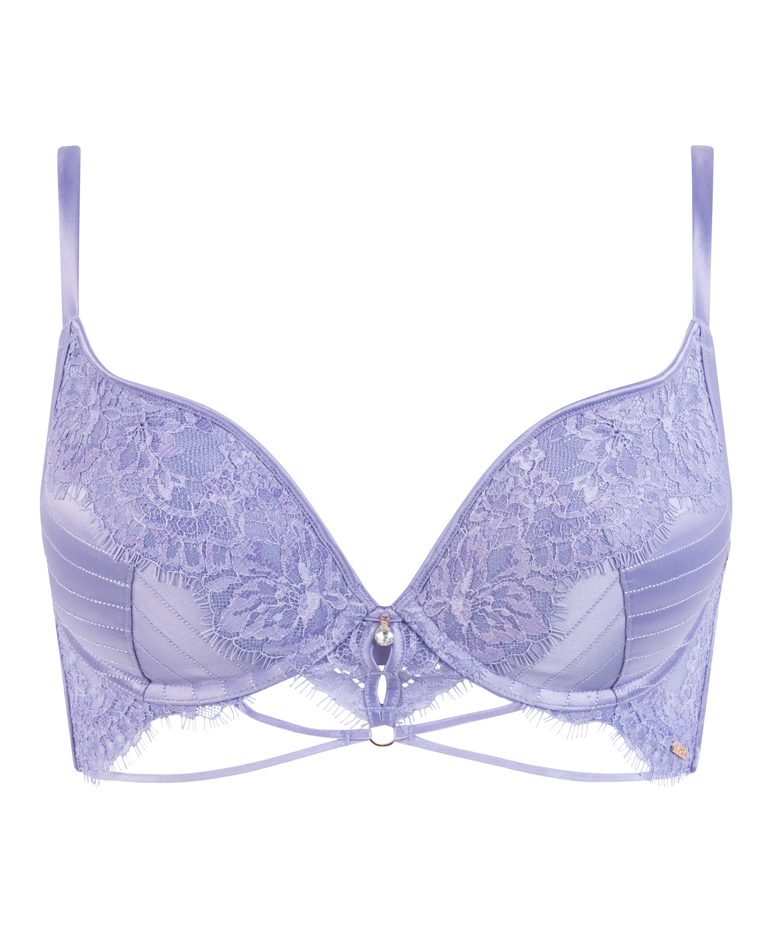 Charlie Padded Push-Up Underwired Bra, Purple, main