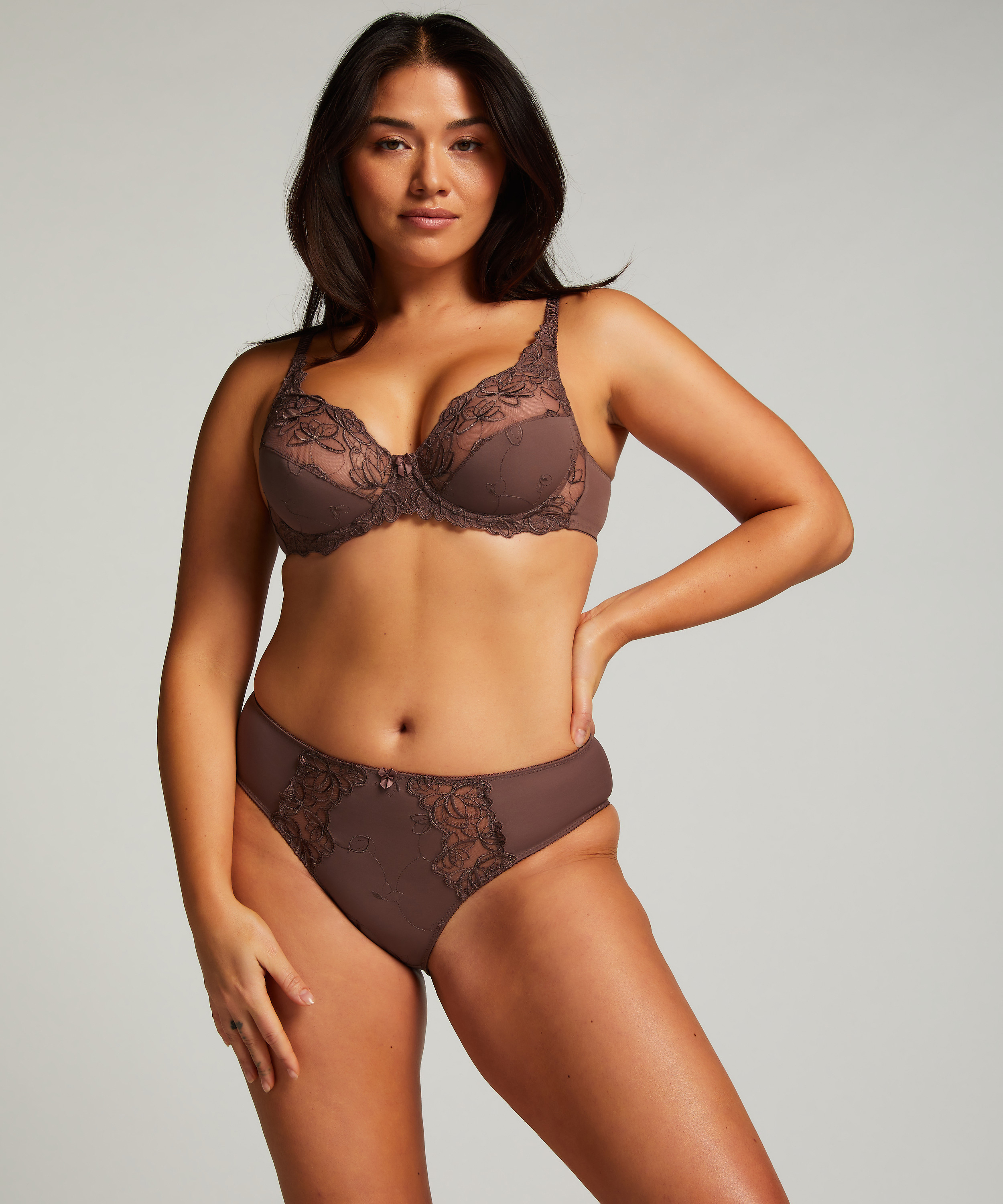 Diva High Knickers, Brown, main
