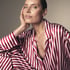 Satin Long-Sleeved Jacket, Pink