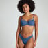 Scallop Padded Underwired Bikini Top, Blue
