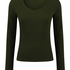 Longsleeved Top with Rib, Green