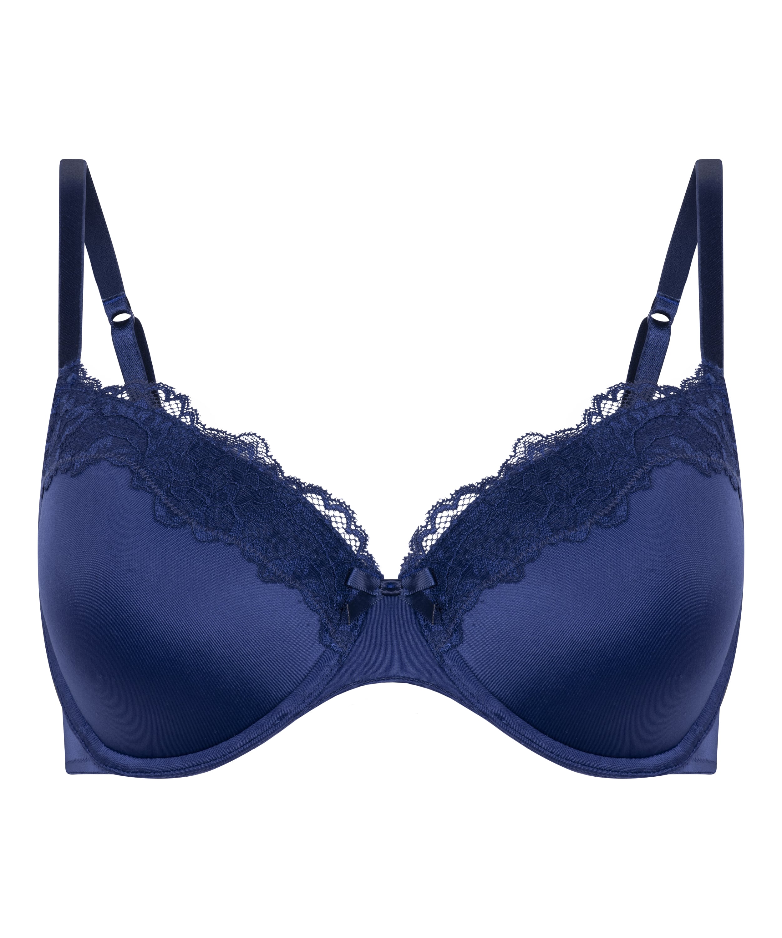 Lace & Shine Padded Underwired Bra, Blue, main