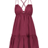Tiered beach dress, Red