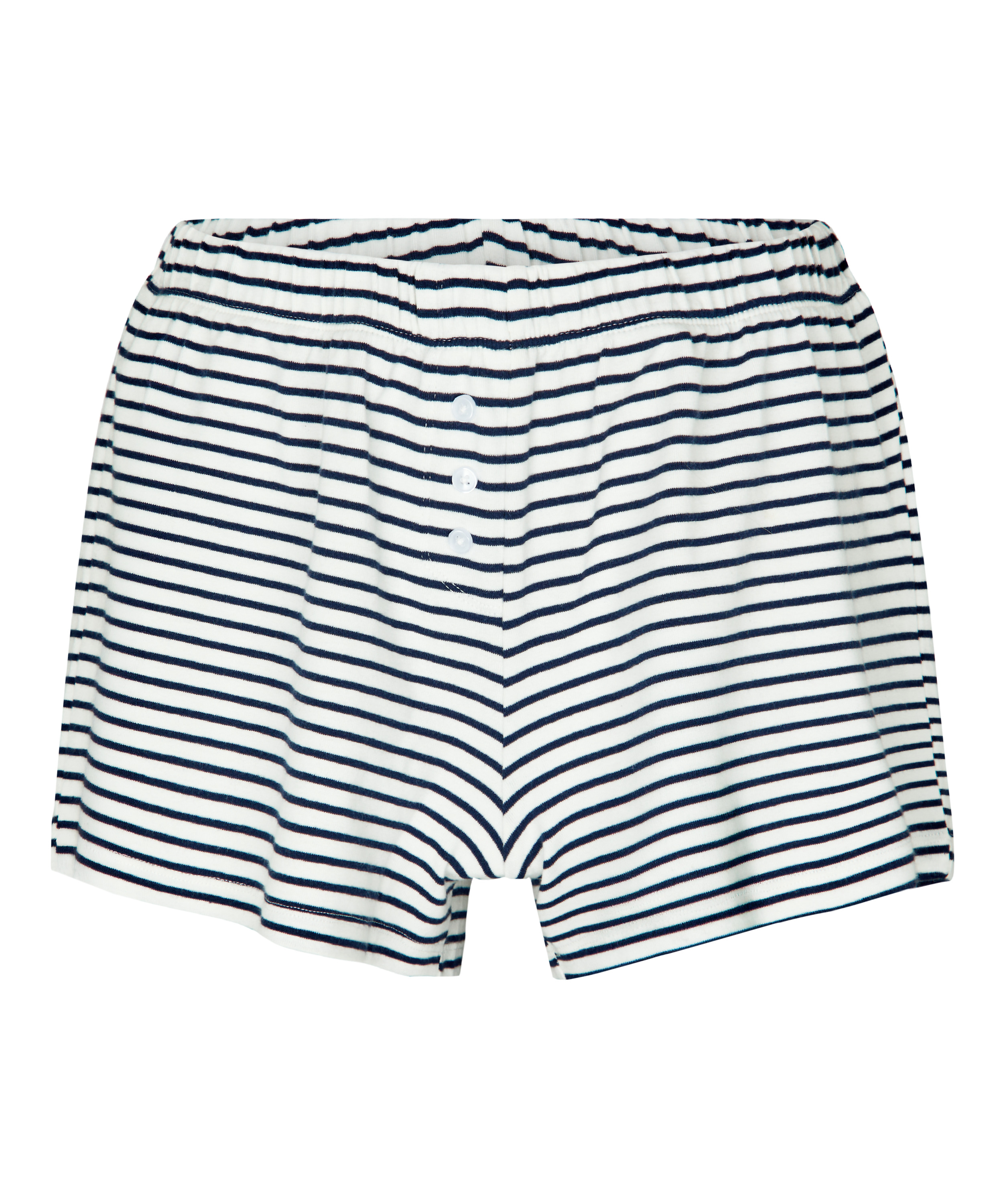 Pyjama Shorts Striped Jersey, Blue, main