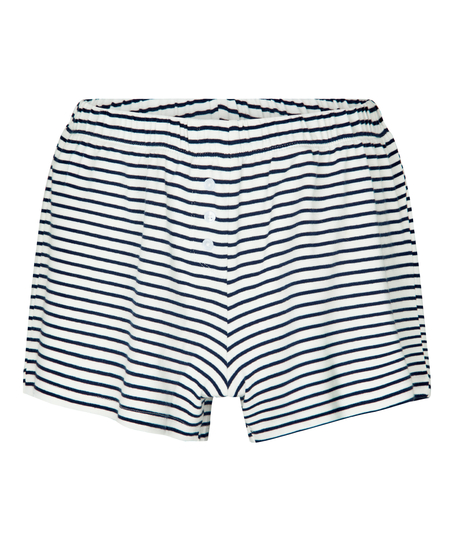 Pyjama Shorts Striped Jersey, Blue