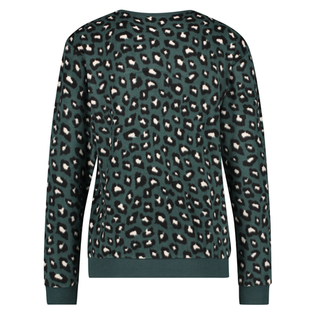 Long-Sleeved Fleece Top, Green