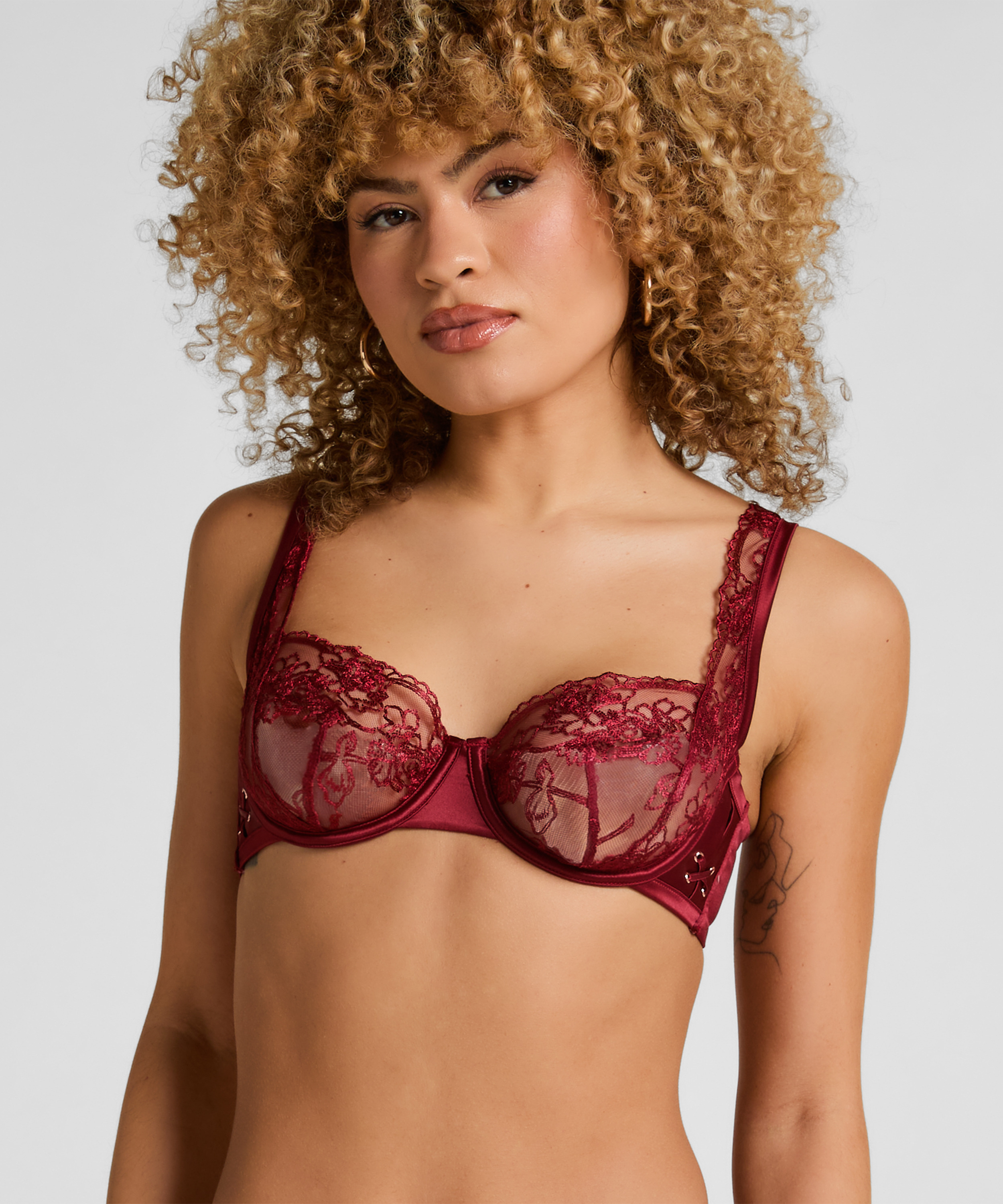 Catherine Non-Padded Underwired Bra, Red, main