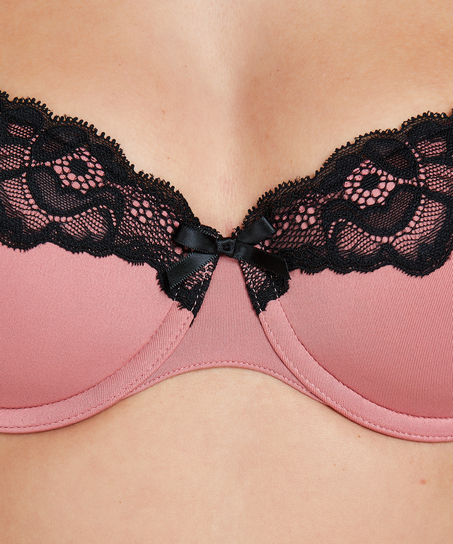 Secret Lace Padded Underwired Bra, Pink