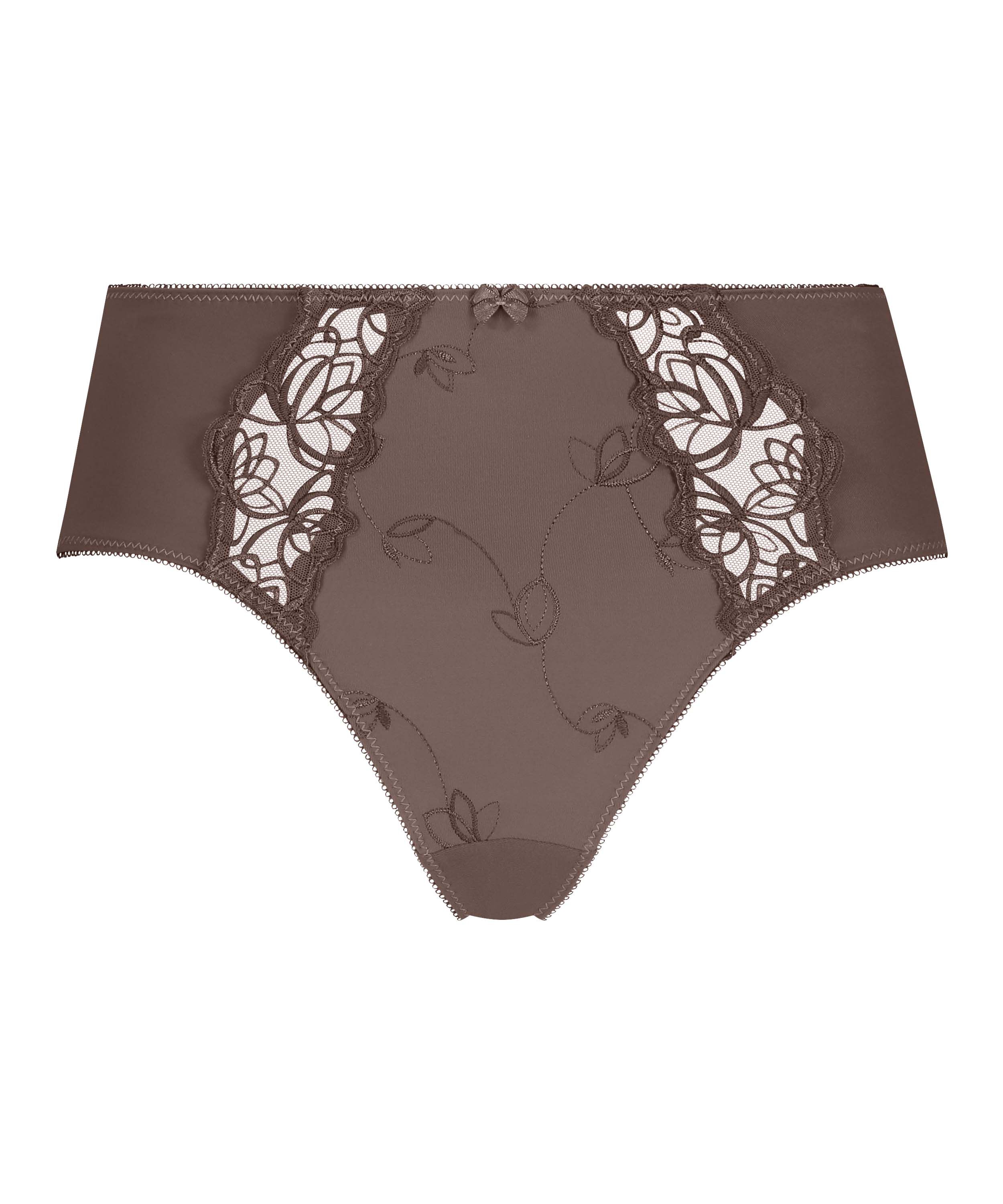Diva High Knickers, Brown