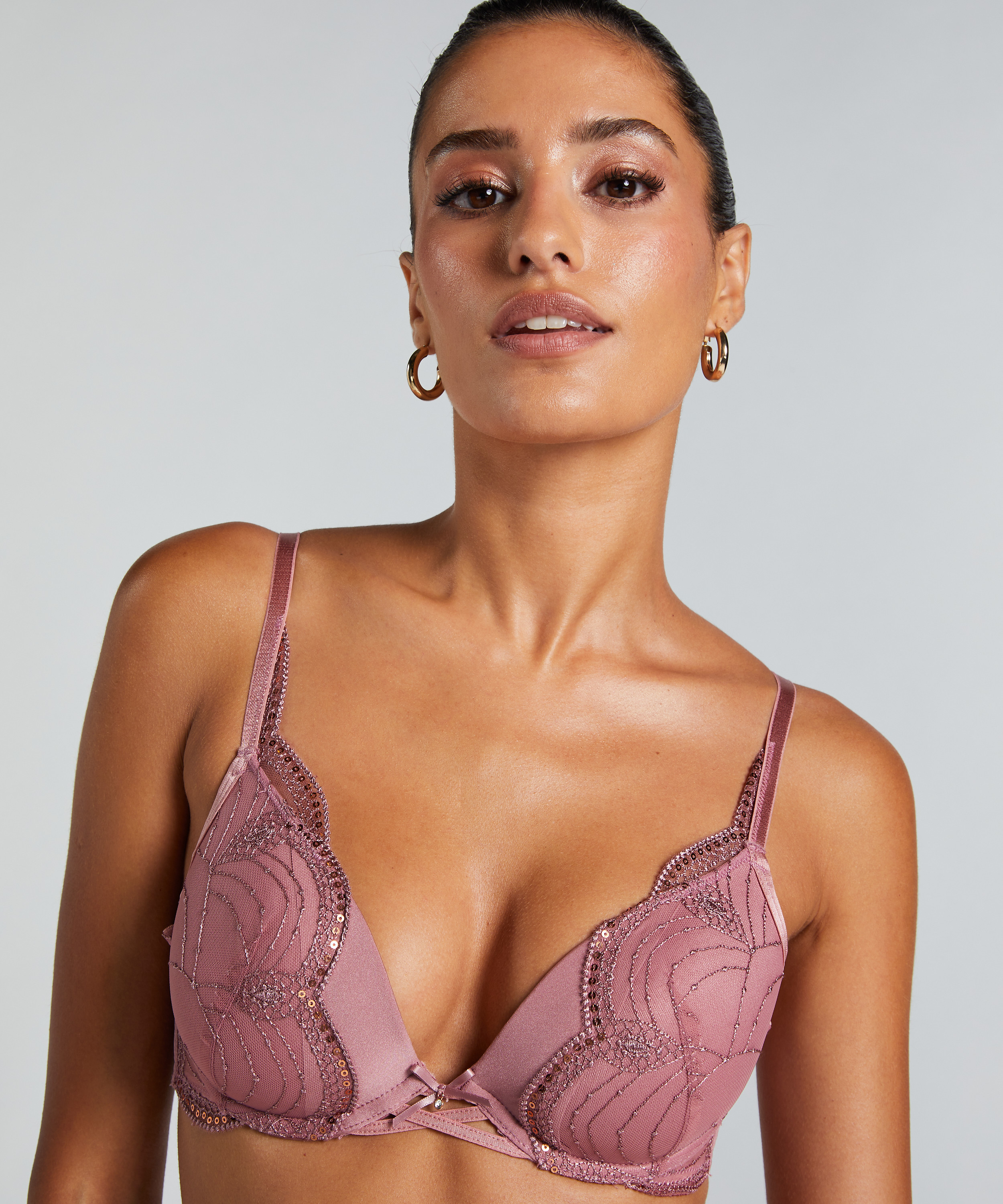 Ruby Padded Underwired Bra, Pink, main
