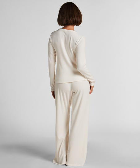 Cardigan Ribbed Jersey, White