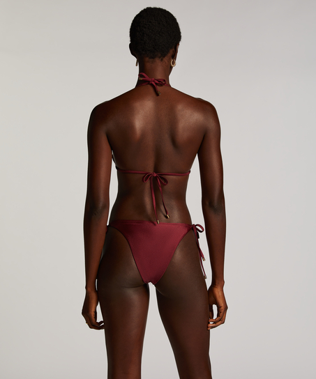 Yucatan High-Leg Bikini Bottoms, Red