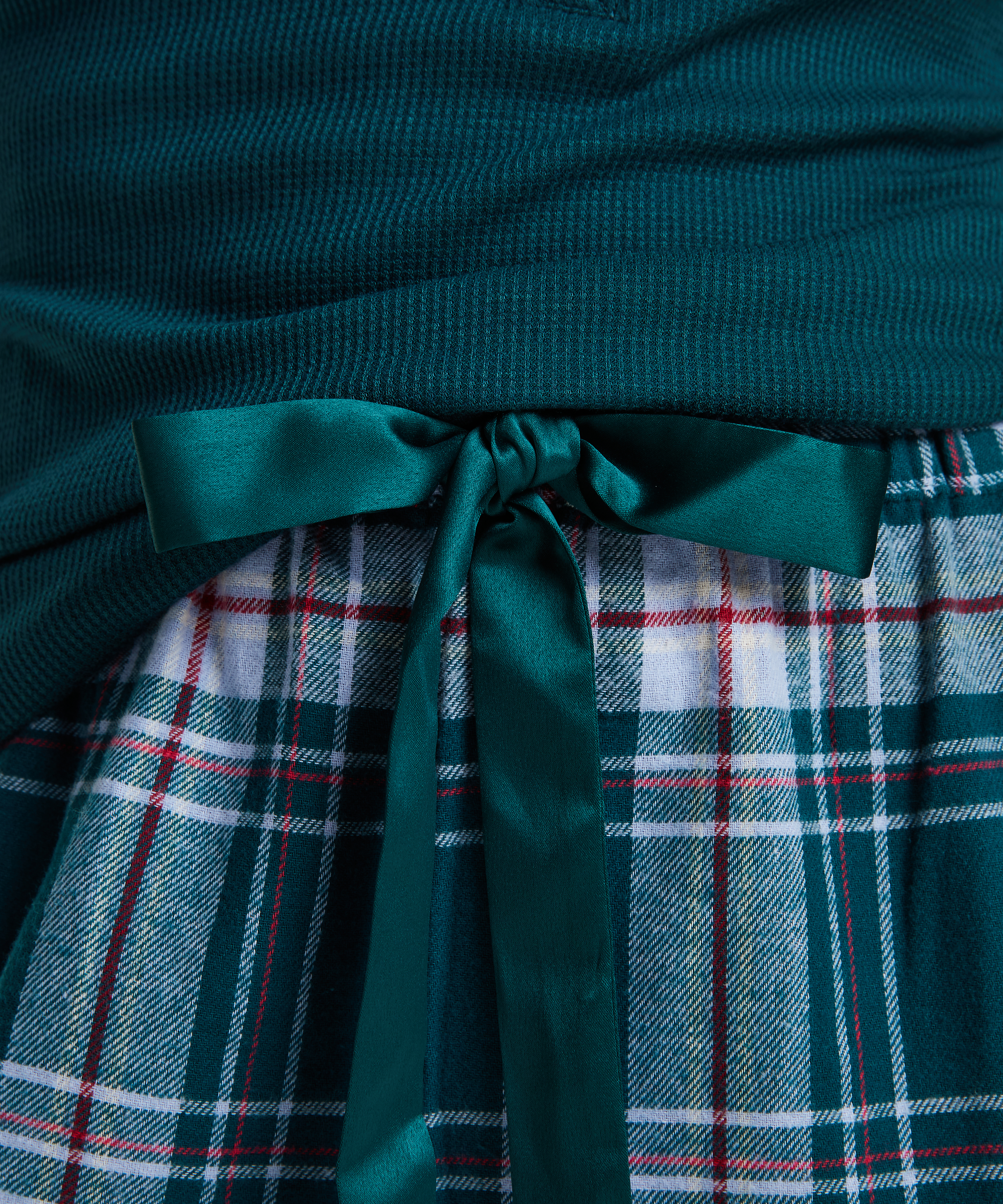 Twill Check Pyjama Pants, Blue, main