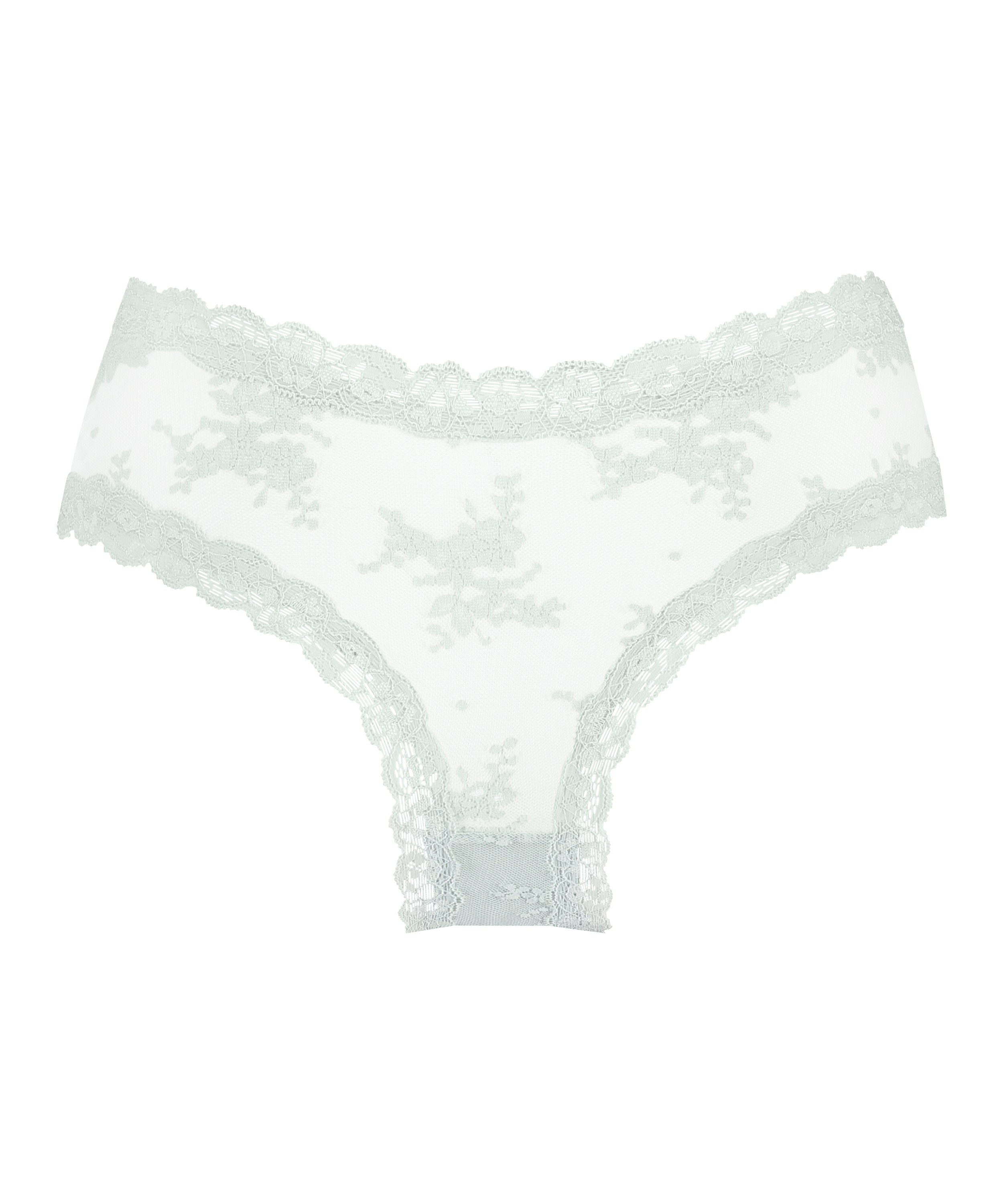 V-shaped Brazilian knickers mesh, Green, main